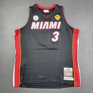 100% Authentic Dwyane Wade Mitchell & Ness 2013 Finals Miami Heat Jersey 48 XL - Picture 1 of 6