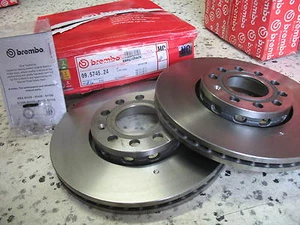 Par Discos Freno BREMBO Ant. Audi 100 90>94 , A4 94>09 , A6 94>05 Cod.09574524 - Imagen 1 de 1
