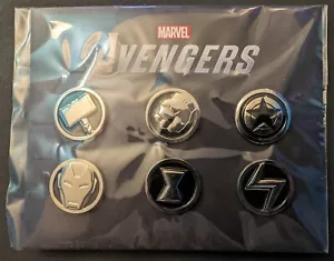 Marvel Avengers Set of 6 Pins by Crystal Dynamics - Picture 1 of 2