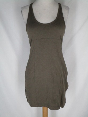 ALEXANDER WANG Abito T Alexander Want in maglia tortora XS esposto con cerniera laterale schiena da corsa