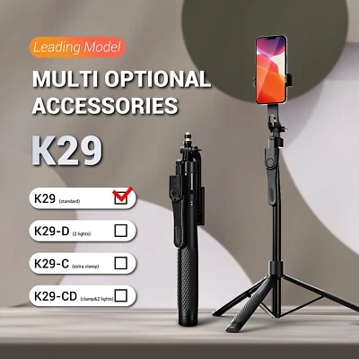 Portable Selfie Stick Tripod Phone Desktop Stand Desk Holder For iPhone/Samsung - Image 1 of 4