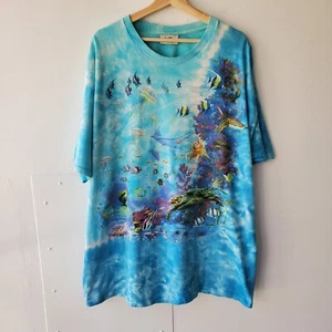 Vintage Y2K Mandala Bay Ocean Life Tee Size XXL Blue - Picture 1 of 13