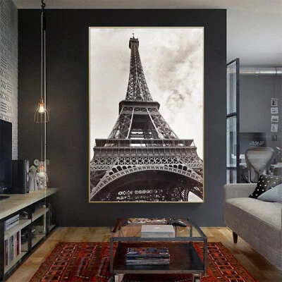Eiffel Tower Landscape Art Photo Silk Canvas Poster Wall Print Paint Decor A1096 - Image 1 of 4