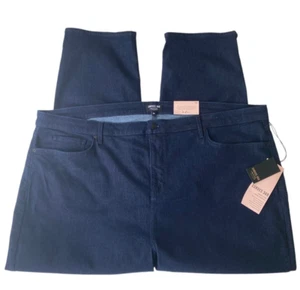 NYDJ Curves 360 Slim Straight Dark Wash Blue Jeans 5 Pocket NWT Plus Size 26 - Picture 1 of 4