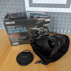 Bower / Rokinon 16mm Wide Angle Prime Lens f/2.2 - Canon EF - Mint