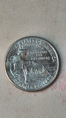2021 D Crossing the Delaware 25 Cents ATB Quarter - Rare - Image 1 of 3