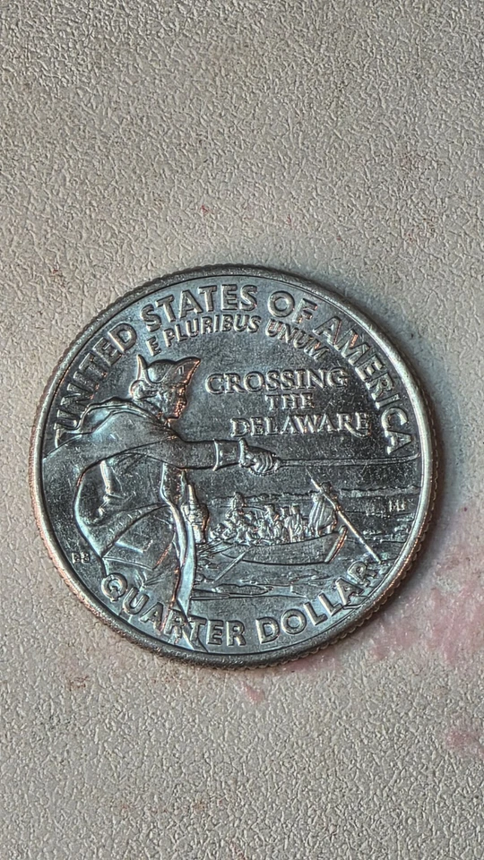 2021 D Crossing the Delaware 25 Cents ATB Quarter - Rare - Image 1 of 3