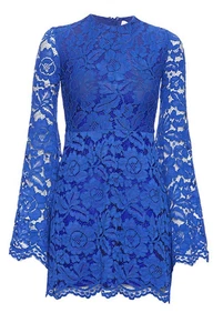 Mini vestido de encaje Alexis manga campana pequeño - Imagen 1 de 8