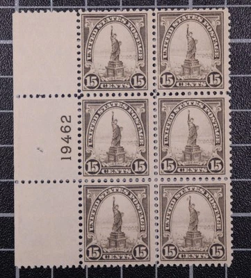 Scott 566 15 Cents Liberty MNH Left Plate Block #19462 PSE Cert SCV $400.00 - Image 1 of 3