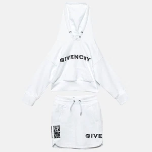 Givenchy Kids White Logo Embroidered Skirt & Hoodie Set 6 Yrs - Picture 1 of 7
