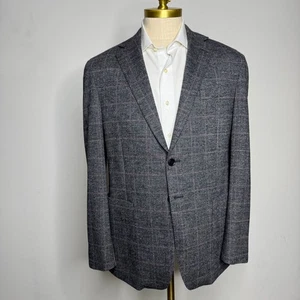 JOE Joseph Abboud Men's Gray Plaid Slim Fit Blazer Size 44R - Picture 1 of 10