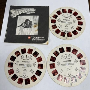 VIEW-MASTER #J78 "SUPERMAN LA PELÍCULA" Juego de 3 carretes con folleto 1978 - Imagen 1 de 6