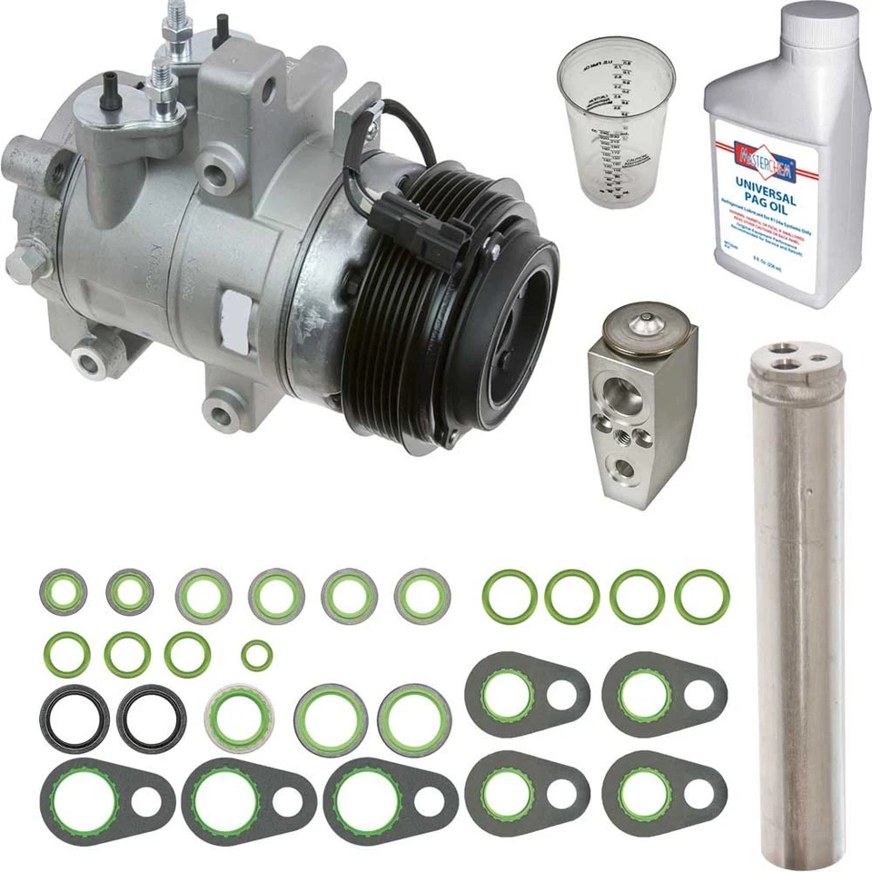 For Ford Mustang 2012 2013 2014 Omega AC Compressor w/ A/C Repair Kit GAP - Image 1 of 1