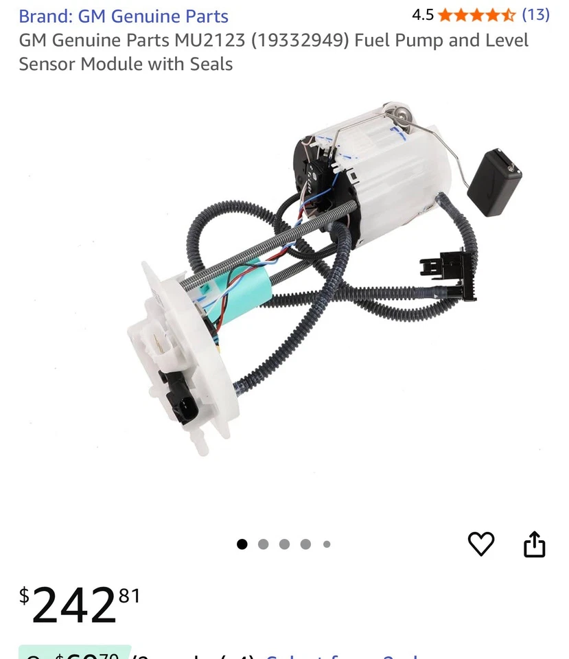 ACDelco GM MU2123 Fuel Pump Module 19332949, 2017 Chevrolet Equinox GMC Terrain - Image 1 of 4