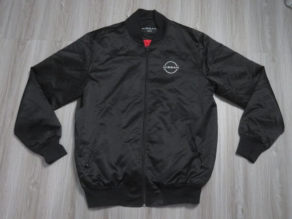 Chaqueta Nissan SMYRNA Para Hombres Forrada Bordada Negra Carcasa Suave Mediana Foto 1 de 4