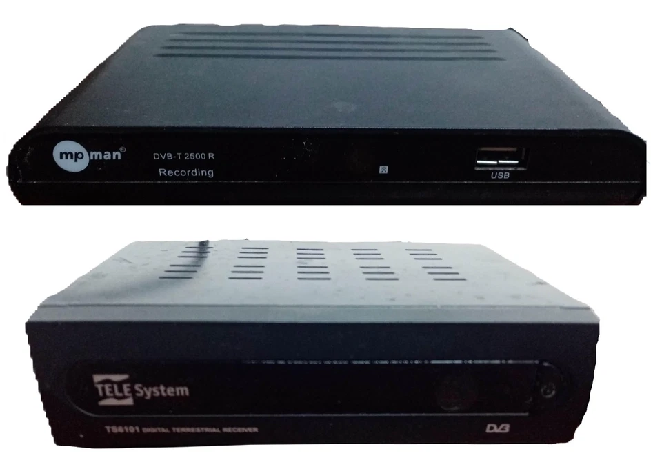 2 Vecchi decoder digitale terrestre Zapper TELE System TS6101 e MP-MAN, USATI - Immagine 1 di 4