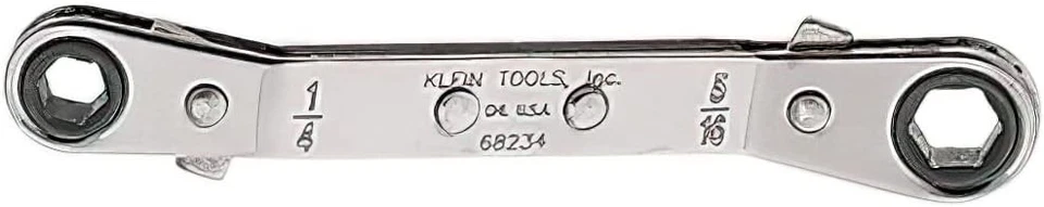 Klein Tools 68234 Ratcheting Offset Box Wrench, Fully 1/4'' x 5/16''  - Image 1 of 1