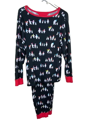 Target Wondershop Mujer 2X Conjunto de Pijamas de Navidad Penquins con Bufandas de Colores Foto 1 de 4