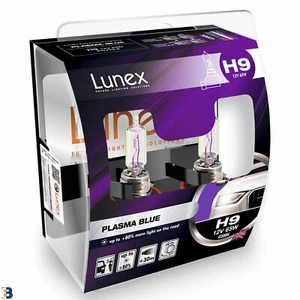 Lunex H9 12V 65W 709 Plasma Blue Bombillas Xenon Look Azul 4200K Set - Picture 1 of 1
