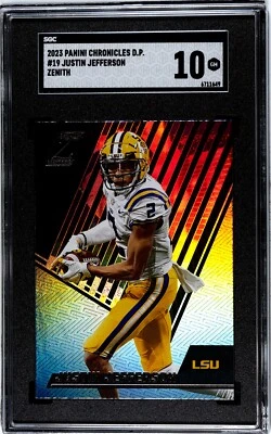 2023 Panini Chronicles Draft Zenith #19 Justin Jefferson SGC 10 GEM MINT - Image 1 of 2