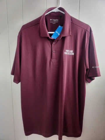 COLUMBIA GOLF Portland Trail Blazer Men's XL Purple pit to pit 26"Long 31" NEW Cover