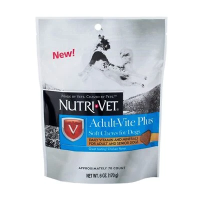 Nutri-Vet Adult-Vite Plus Soft Chews for Dogs - Formulated with Vitamins and ... - Image 1 of 4