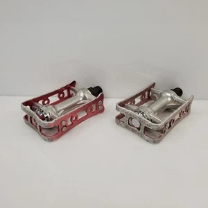 Vintage KKT FMX Lightning BMX Racing Pedals 9/16" Red Japan HTF - Picture 1 of 9