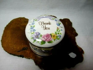 Ashford Staffordshire England "Thank You Box" Fine China Floral  Pattern - Picture 1 of 11