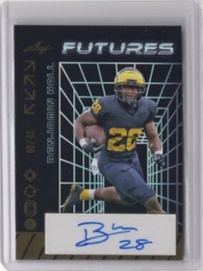 BENJAMIN HALL NCAA Michigan 2024 Leaf Futures Gold RC Auto 25/99 #A-BH2 Card - Picture 1 of 2