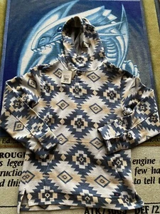 NWT Faherty Knit Pacific Hoodie Pullover Aztec Southwestern Organic Cotton Small - Picture 1 of 7