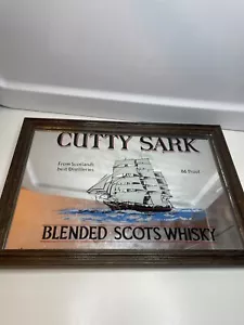 CUTTY SARK MIRROR - Blended Scots Scotch Whisky Pub RARO Pubblicità Scozia - Foto 1 di 6