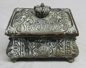 Rare Antique Mardis Gras Rex Krewe Party Favor Carnival Trinket Box New Orleans - Picture 1 of 11