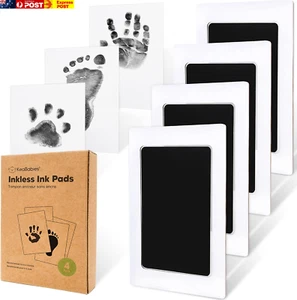 4-Pack Inkless Hand and Footprint Kit - Ink Pad for Baby Hand and Footprints - D - Picture 1 of 9