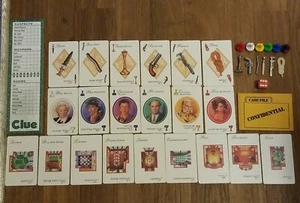 Vintage 1997 Clue Board Game Replacement Cards Pieces Parts Complete Set - Picture 1 of 3