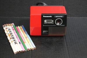 Panasonic Electric Pencil Sharpener Model No. KP-123 Red Auto Vintage Tested  - Picture 1 of 12