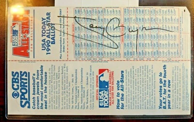Tony Gwynn Signed Autographed Auto 7 x 11 90 All Star Ballot JSA Cert HOF Padres - Image 1 of 4