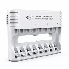BTY 8 Slots Battery Charger AA AAA 1.2V USB Charging With Indicator Light