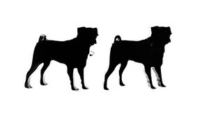 Pug Dog Cufflinks Mens Novelty Dog Shirt Cufflinks In Black - Picture 1 of 2