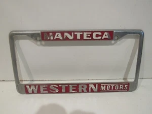 Manteca Western Motors Dealership Embossed License Plate Frame - Picture 1 of 1