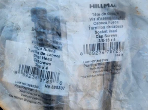 (5 Pk) Hillman Socket Head Cap Screws 3/8-16 x 4 - Picture 1 of 1