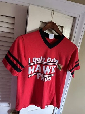 Augusta "I Only Date Hawk Fans" T-Shirt Women Youth L Red Short Sleeve. CX2 - Image 1 of 4