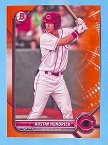 2022 Bowman Draft Austin Hendrick #bd-61 orange Border SP 19/25 rot SSP - Bild 1 von 4