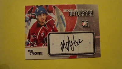 2007 08 ITG Heroes and Prospects A-MDA Matt D'Agostini Autograph Card   - Image 1 of 4