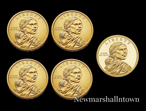 2017 P+D+S Native American Sacagawea Set ~ Proof & PD Pos A+B from Mint Rolls Cover