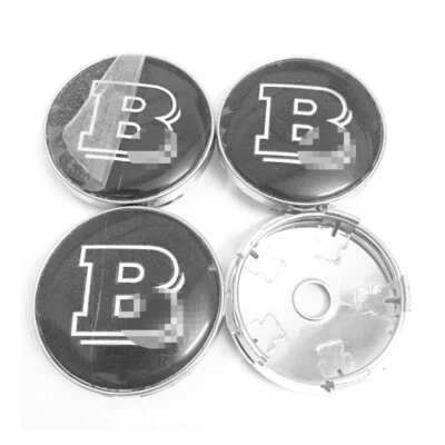 4x FÜR Brabus SMART 450 451 452 Nabendeckel Radkappen Felgendeckel Schwarz 60MM - Bild 1 von 4