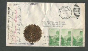 1935 Louisville Ky Veterans Of Foreign Ward Has Gold Emblem Seal From Kentucky-- - Picture 1 of 1