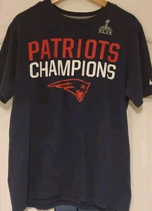 NFL New England Patriots Super Bowl XLIX Champions NIKE Men's T-shirt Size L. - Picture 1 of 3