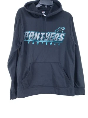 Carolina Panthers Hooded Sweatshirt Men's Size Medium Black - Image 1 of 4
