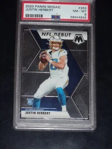 2020 Mosaic Justin Herbert Rookie PSA 8 - NM-MINT #263 RC Hot! Schauen Sie sich andere an! - Bild 1 von 2