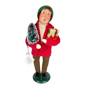 Byers Choice 2014 Yankee Candle Exclusive Shopping Man w/ Christmas Tree Gifts - Picture 1 of 8